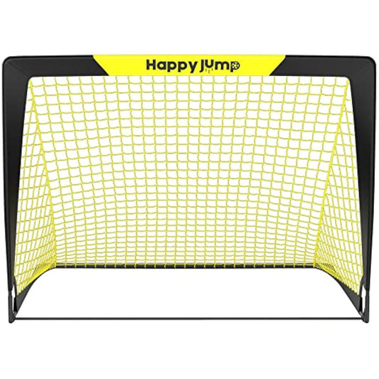 Happy Jump Pop Up Football Goals – Portable Soccer Nets Foldable Garden Football Posts for Outdoor Training (3x2 to 7x5 FT)